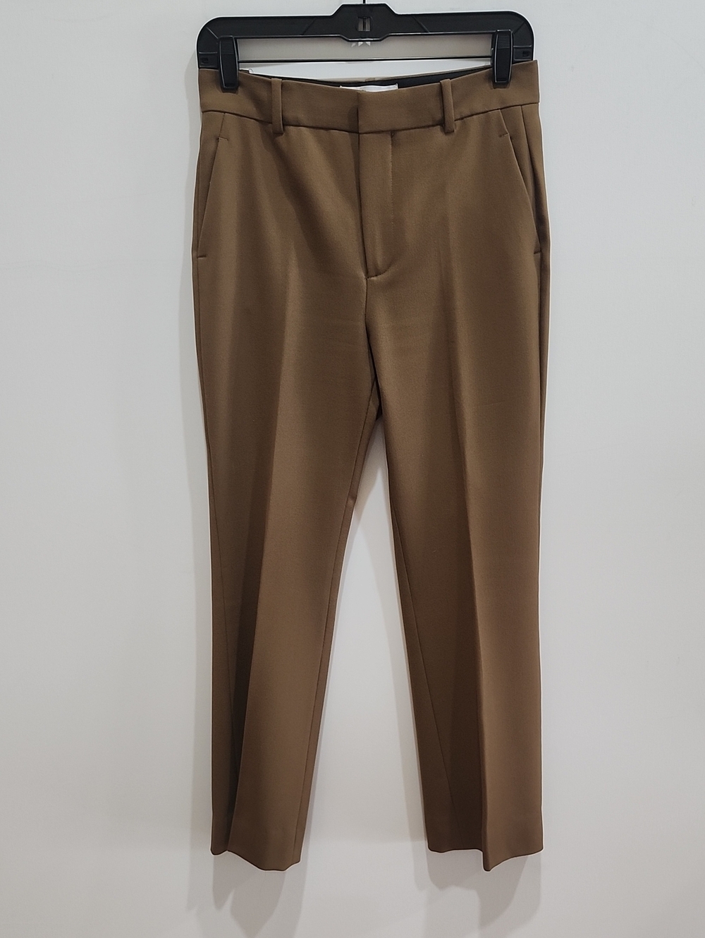 Zara Cropped Tailored Pants in Olive Brown